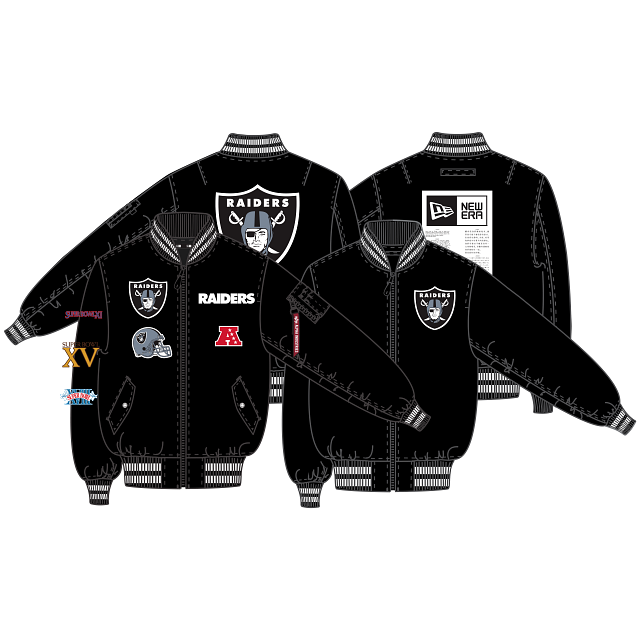 New Era X Alpha Industries Las Vegas Raiders Bomber Jacket