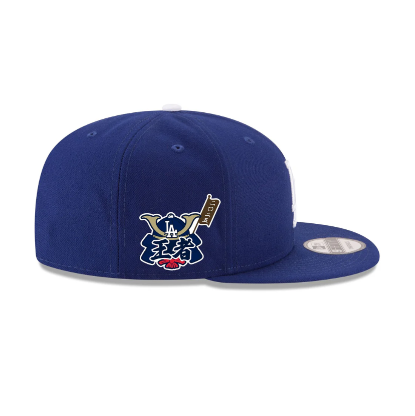 Los Angeles Dodgers Team Color 2025 World Series Champions Samurai Side Patch 9Fifty Snapback