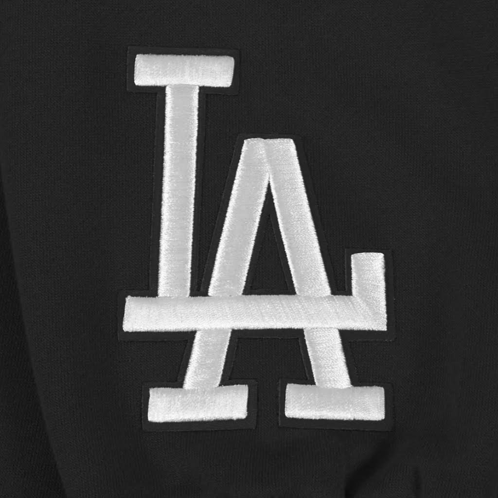 Pro Standard Los Angeles Dodgers Wingspan Drop Shoulder Black White Hoody