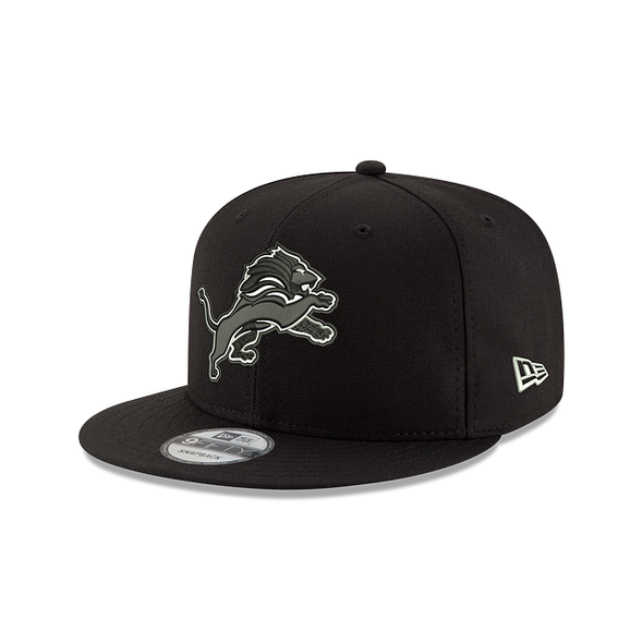 Detroit Lions NFL Black On White 9Fifty Snapback