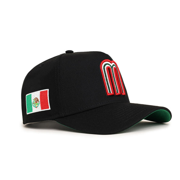 Mexico World Baseball Classic Black Mexico Flag SP 9Forty A-Frame Snapback
