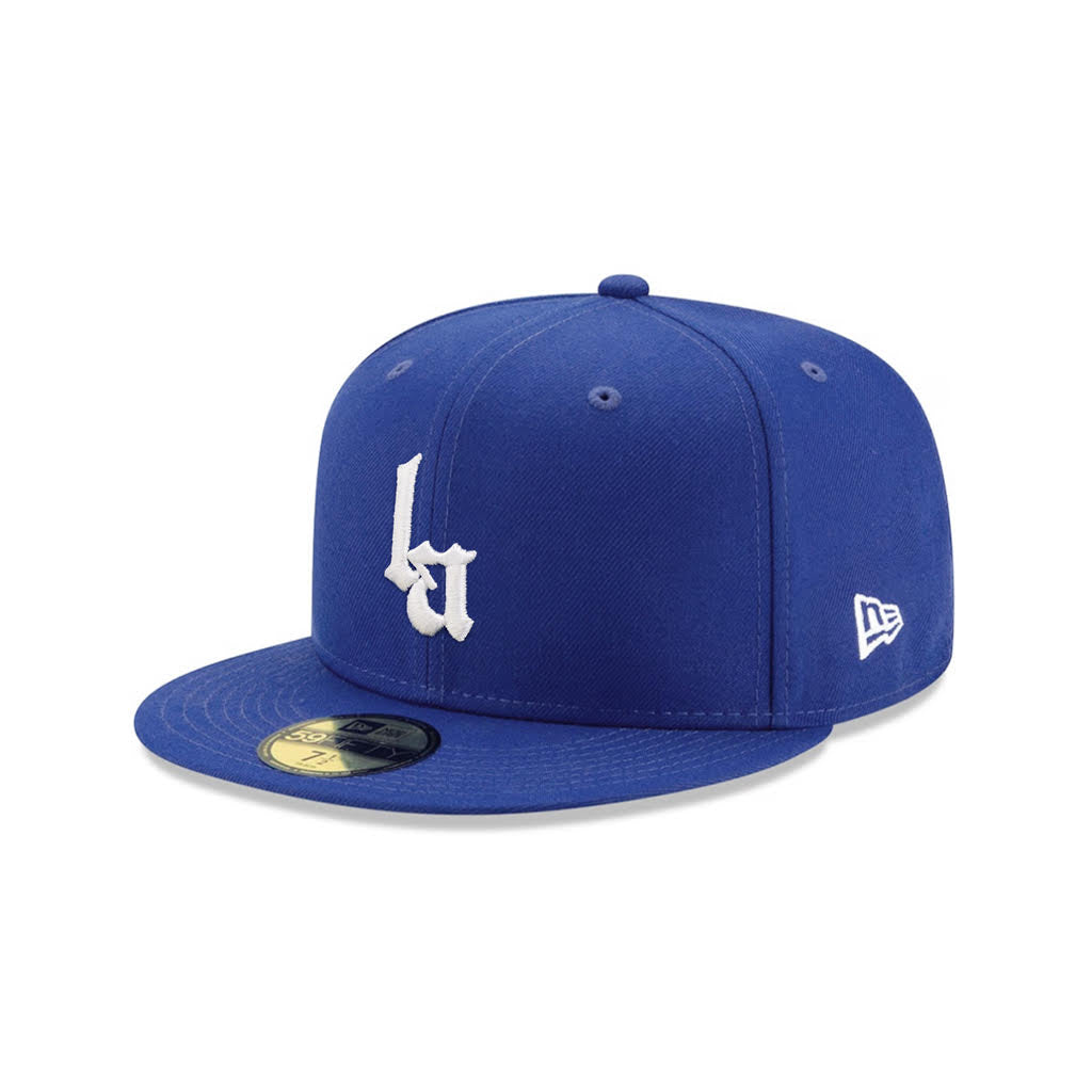 CrownMinded X Los Angeles The Standard LA Monogram Royal On White 59Fifty Fitted