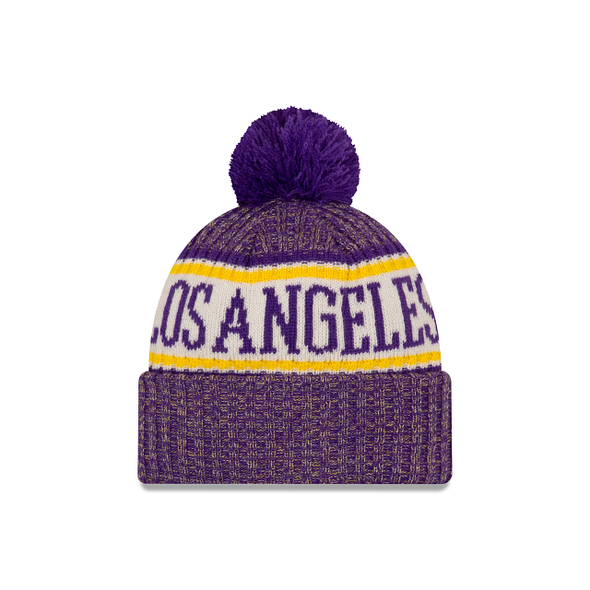 Los Angeles Lakers New Era Official Pom Sport Knit Beanie