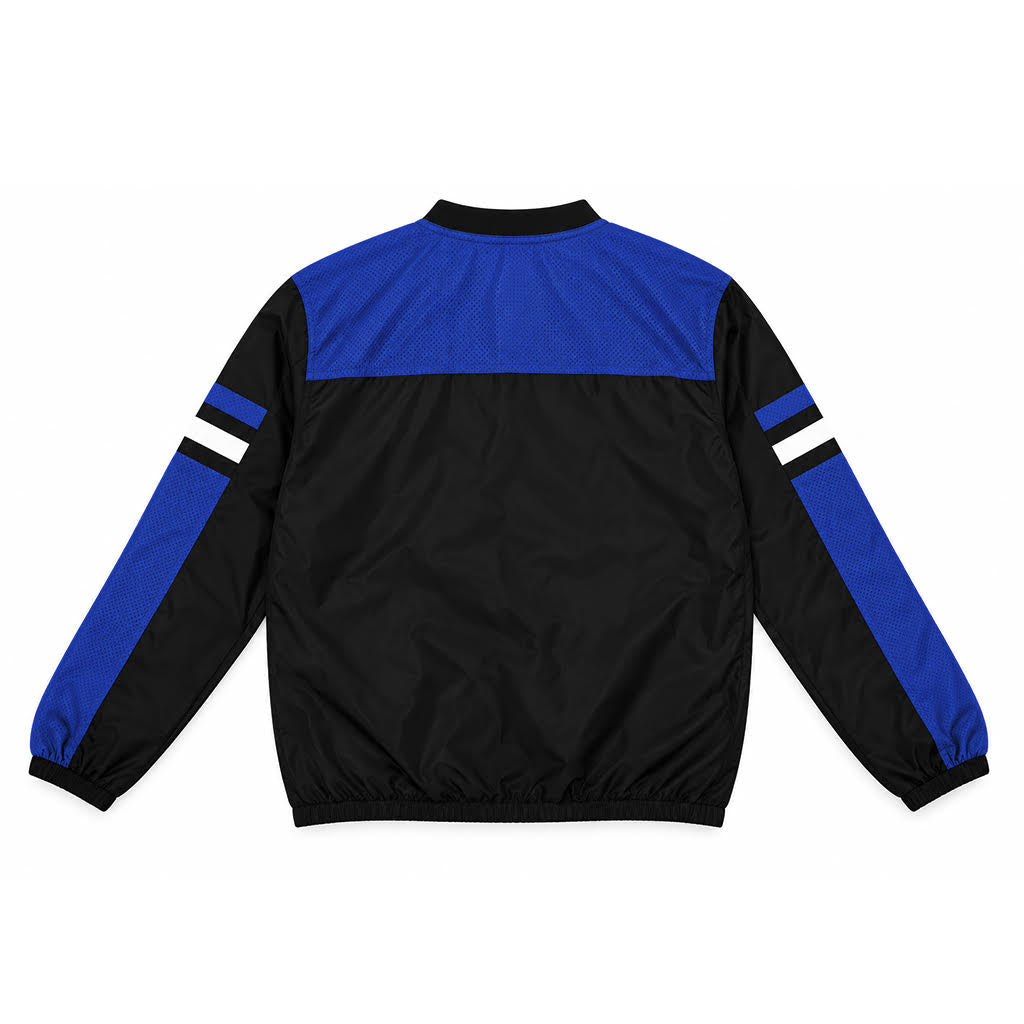 GIII Los Angeles Dodgers Block Logo Pullover V-Neck Black Royal Windbreaker