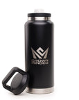 CrownMinded 36oz Wide-Mouth Insulated Stainless Steel Water Bottle – Black