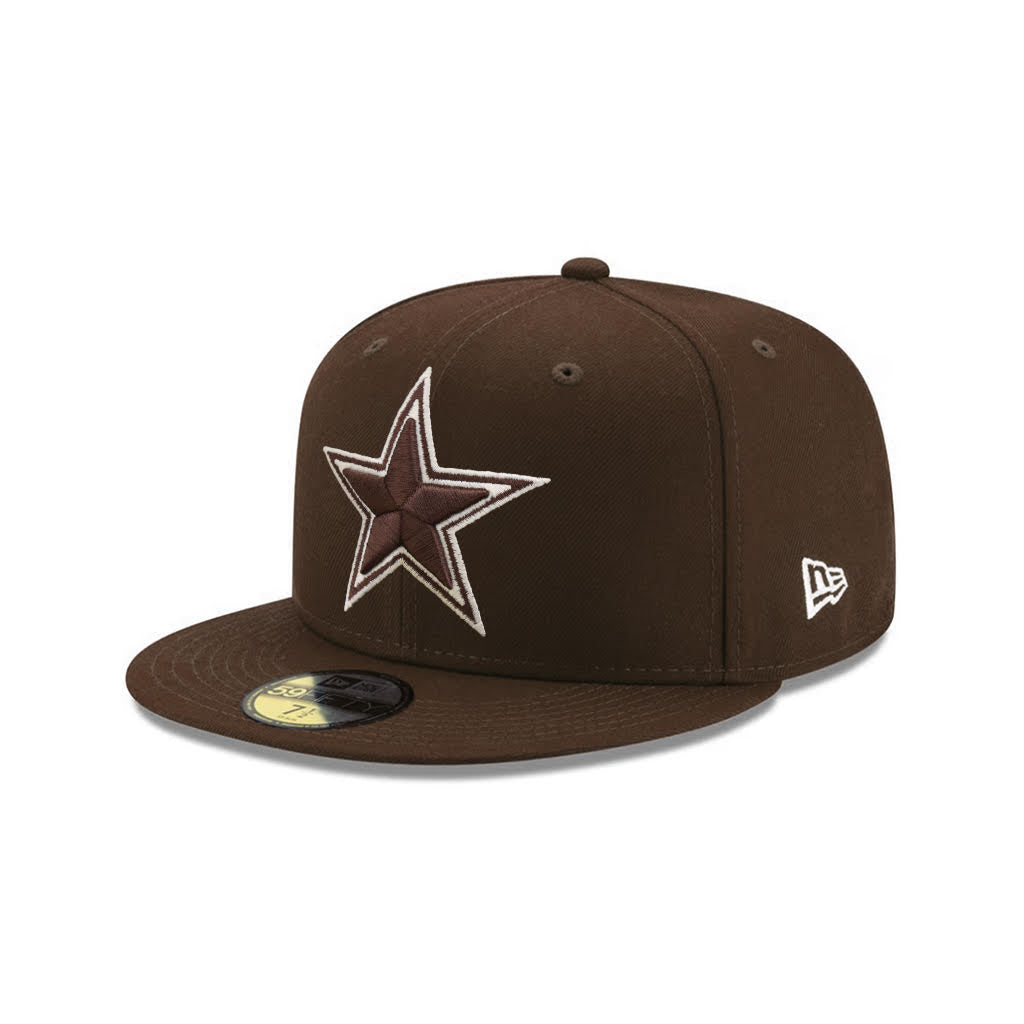 Dallas Cowboys Burnt Wood On White 59Fifty Fitted
