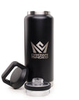CrownMinded 36oz Wide-Mouth Insulated Stainless Steel Water Bottle – Black