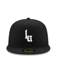 CrownMinded X Los Angeles The Standard LA Monogram Black On White 59Fifty Fitted