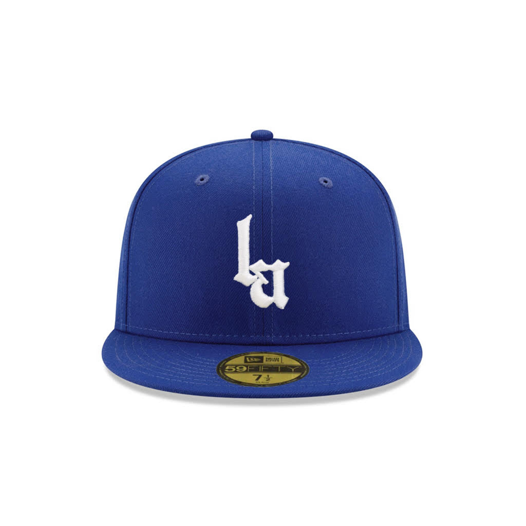 CrownMinded X Los Angeles The Standard LA Monogram Royal On White 59Fifty Fitted