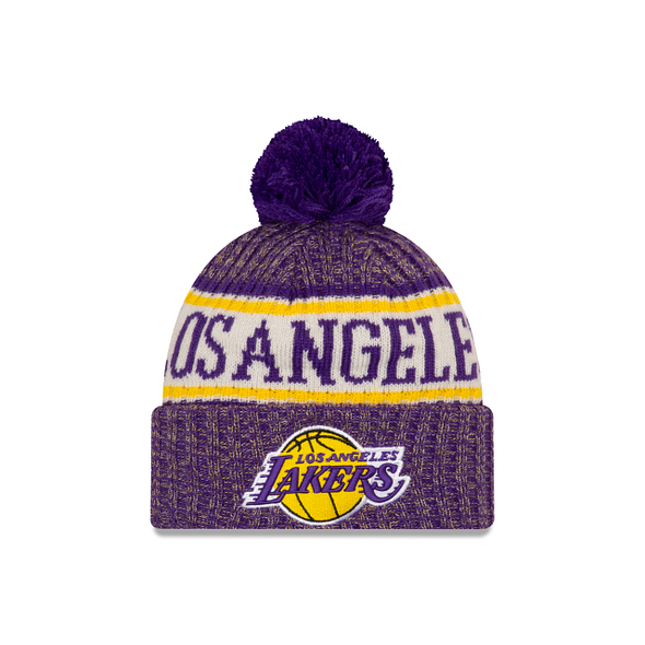 Los Angeles Lakers New Era Official Pom Sport Knit Beanie