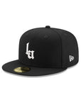 CrownMinded X Los Angeles The Standard LA Monogram Black On White 59Fifty Fitted