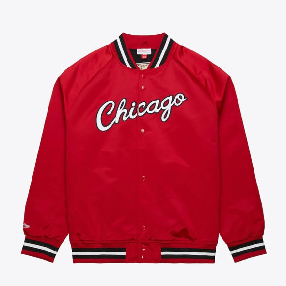 Mitchell & Ness Chicago Bulls Lightweight Red Satin Jacket