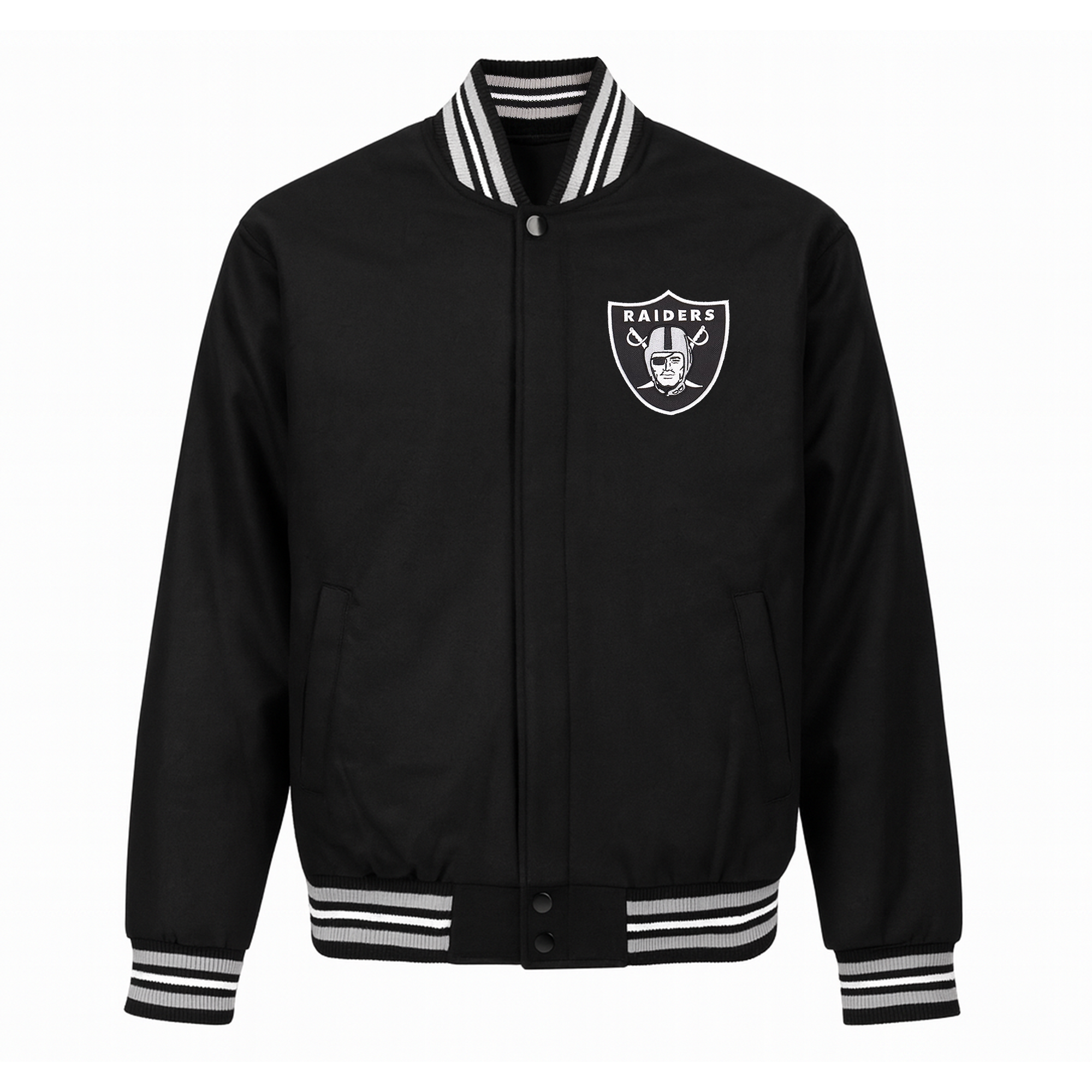 Las Vegas Raiders Black Reversible Wool Jacket