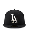 Los Angeles Dodgers Black On White Retro Basic Wool 59Fifty Fitted