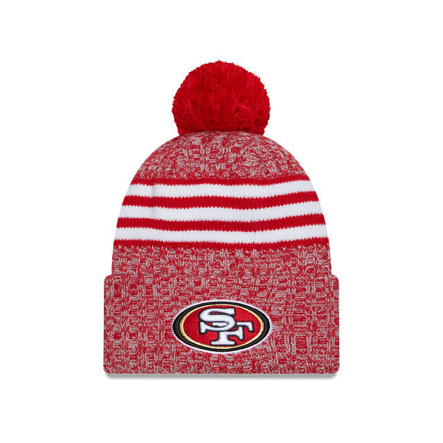 San Francisco 49ers New Era 2023 NFL Sideline Sport Official Pom Knit Beanie