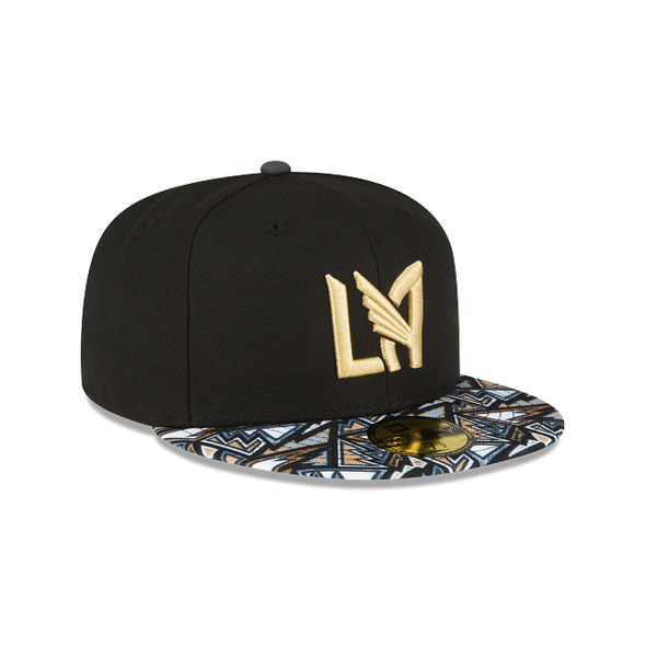 Los Angeles Football Club LAFC Black Multi Pattern 59Fifty MLS Fitted Cap