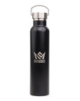 CrownMinded 25oz Laser-Engraved Stainless Steel Insulated Water Bottle with Carry Handle – Black