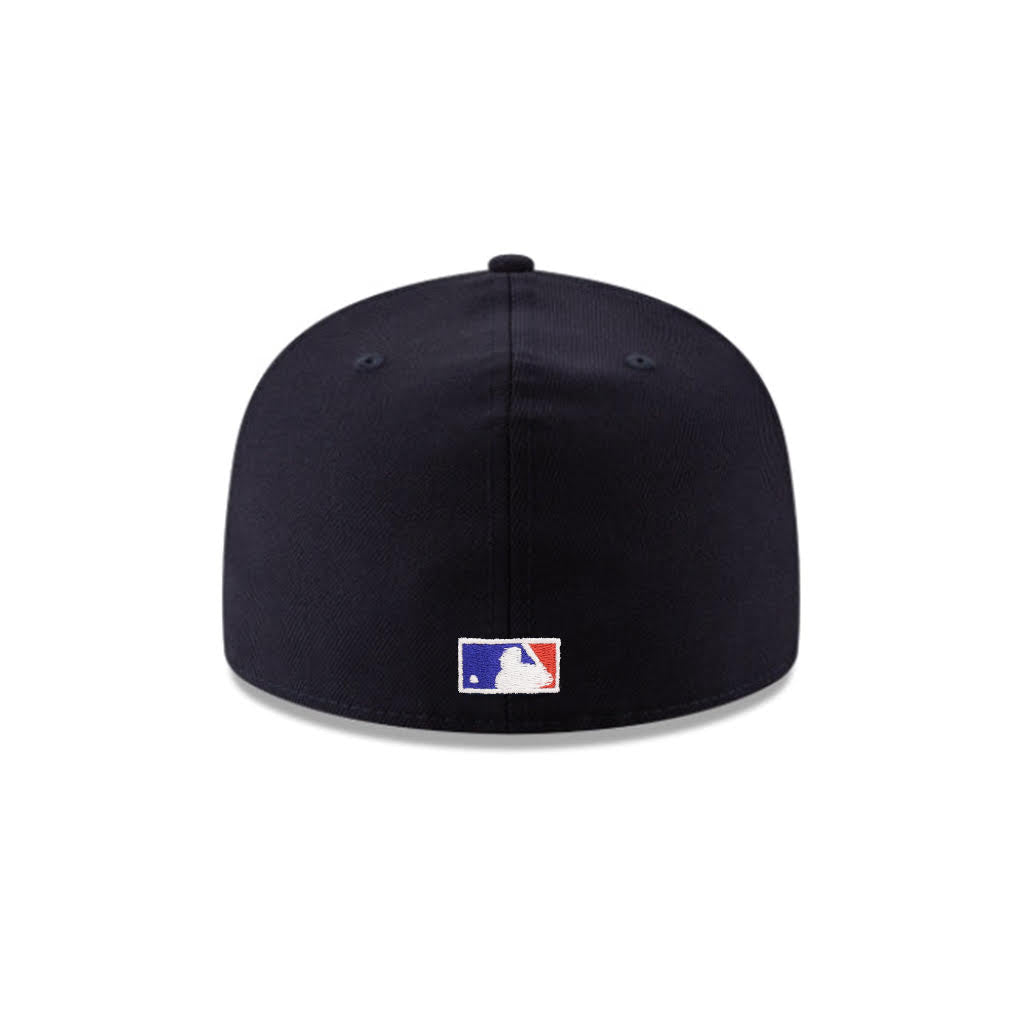 Los Angeles Dodgers Navy On White Retro Basic Wool 59Fifty Fitted