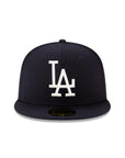 Los Angeles Dodgers Navy On White Retro Basic Wool 59Fifty Fitted