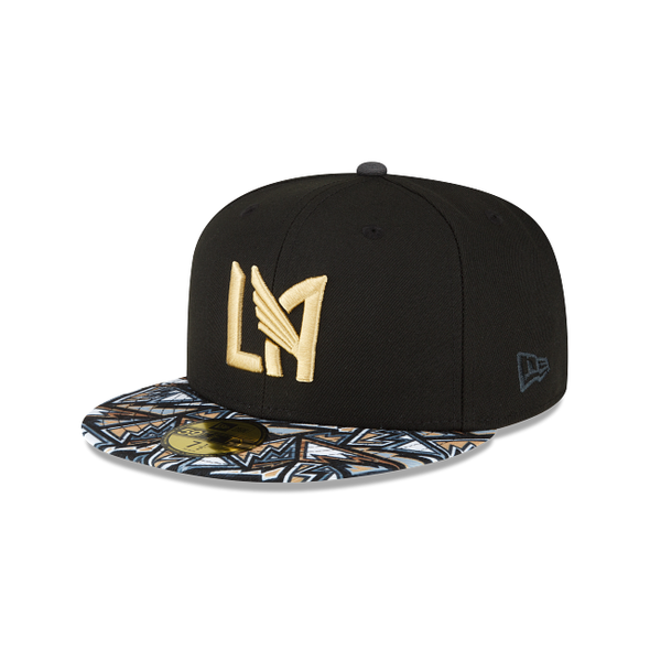 Los Angeles Football Club LAFC Black Multi Pattern 59Fifty MLS Fitted Cap