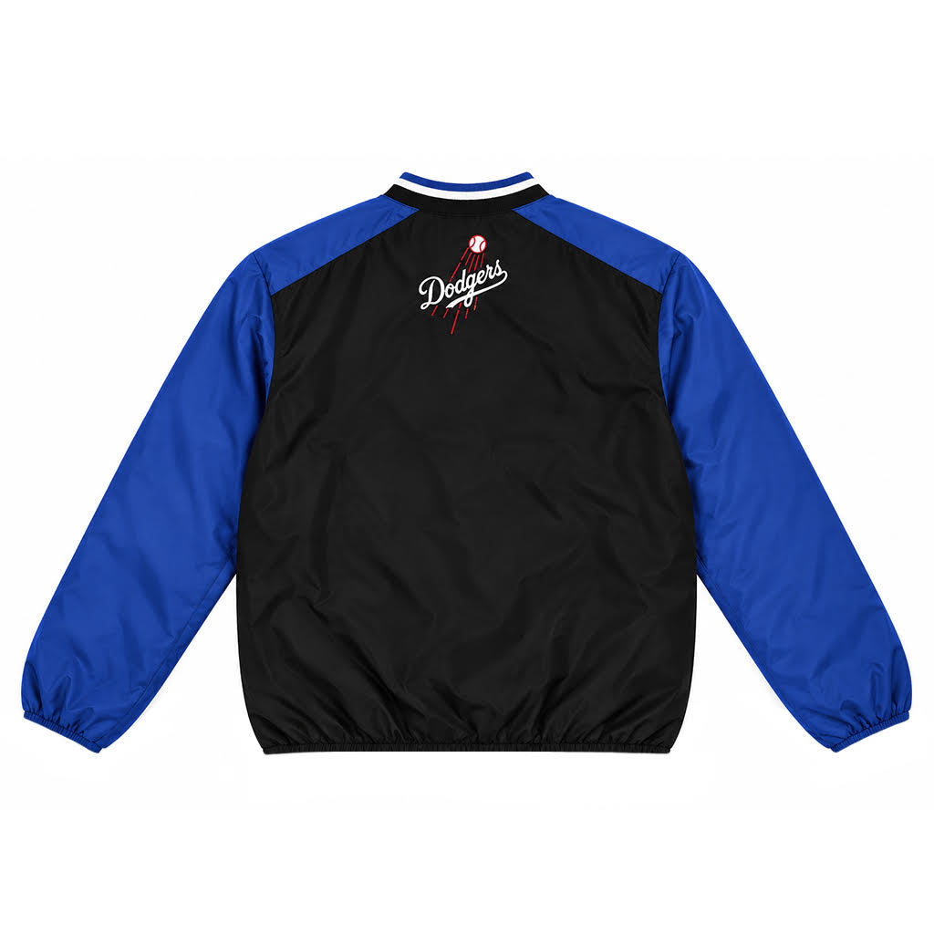 GIII Los Angeles Dodgers Wordmark Pullover V-Neck Black Royal Windbreaker