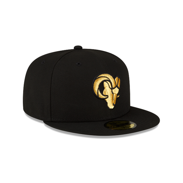 Los Angeles Rams Black on Gold NFL 59Fifty Fitted