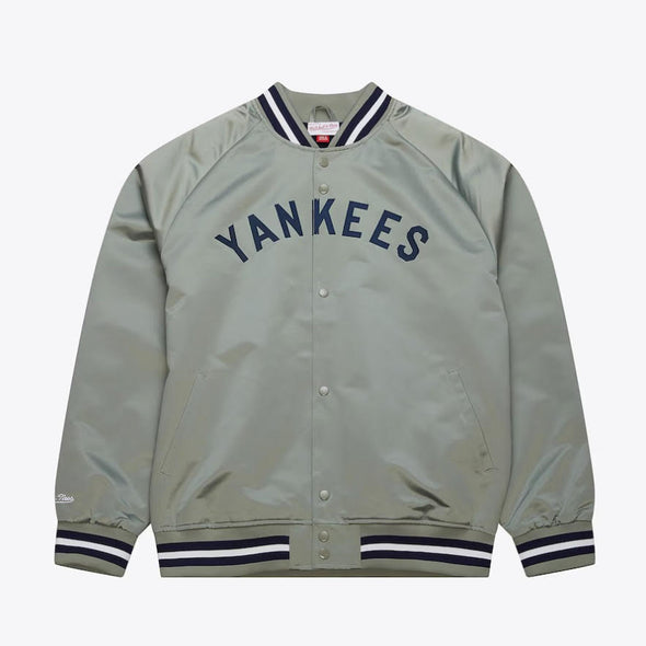 Mitchell & Ness New York Yankees Lightweight Grey Satin Jacket
