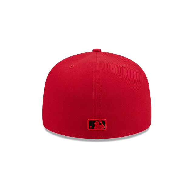 Los Angeles Dodgers Scarlet Red On Black 59Fifty Color Basic Fitted