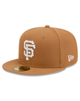 San Francisco Giants Light Bronze On White 59Fifty Color Basic Fitted