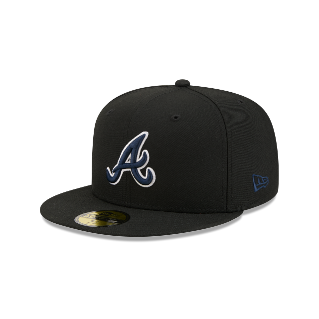 Atlanta Braves Black On OTC 59Fifty Color Basic Fitted