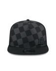 New York Giants Black Gray Checkered Trucker 9Fifty A-Frame Snapback