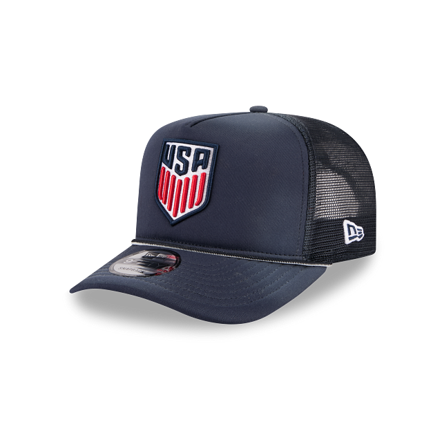USA US Soccer Mens National Team Faded Worn Navy Trucker 9Fifty A-Frame Snapback