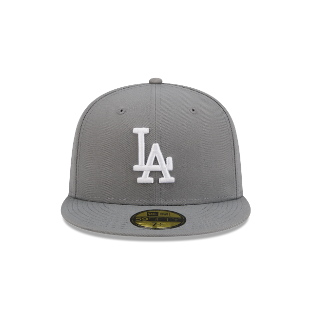 Los Angeles Dodgers Storm Gray On White 59Fifty Color Basic Fitted