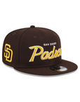 San Diego Padres Script Primary Logo SP Team Color 9Fifty Snapback