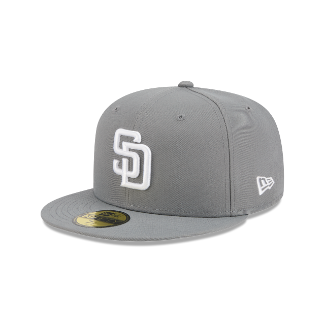 San Diego Padres Storm Gray On White 59Fifty Color Basic Fitted