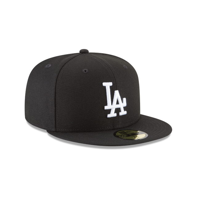 Los Angeles Dodgers Black On White Green Undervisor 59Fifty Fitted