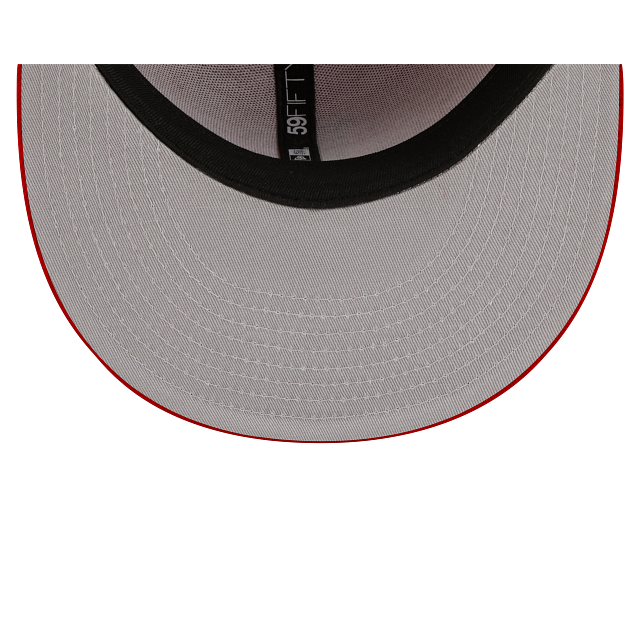 Los Angeles Dodgers Scarlet Red On Black 59Fifty Color Basic Fitted