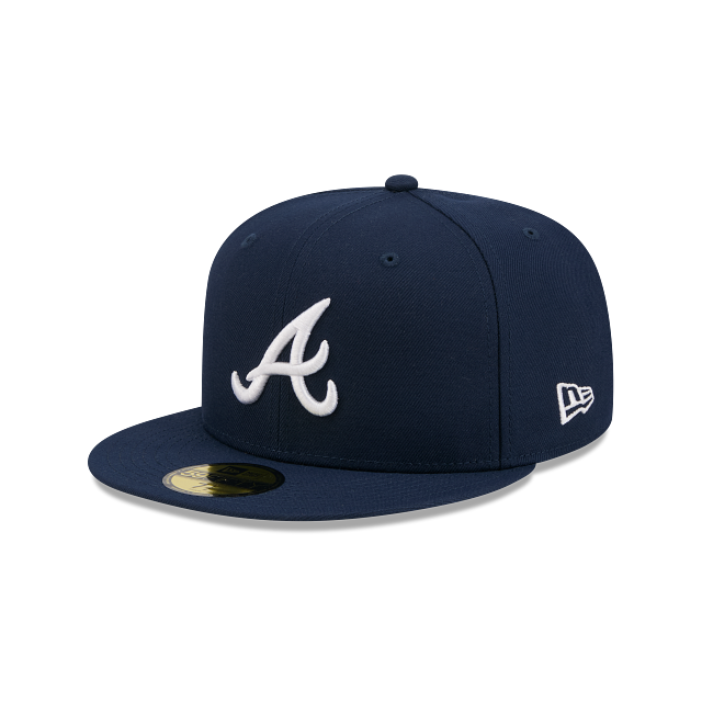 Atlanta Braves Oceanside Blue On White 59Fifty Color Basic Fitted