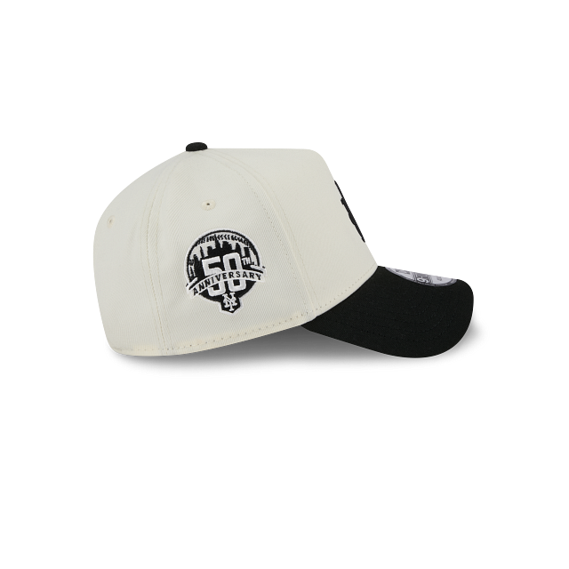 New York Mets Upside Down Chrome Black 50th Anniversary SP 9Forty A-Frame Snapback