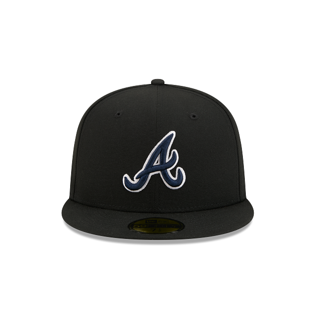 Atlanta Braves Black On OTC 59Fifty Color Basic Fitted
