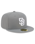 San Diego Padres Storm Gray On White 59Fifty Color Basic Fitted
