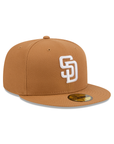 San Diego Padres Light Bronze On White 59Fifty Color Basic Fitted