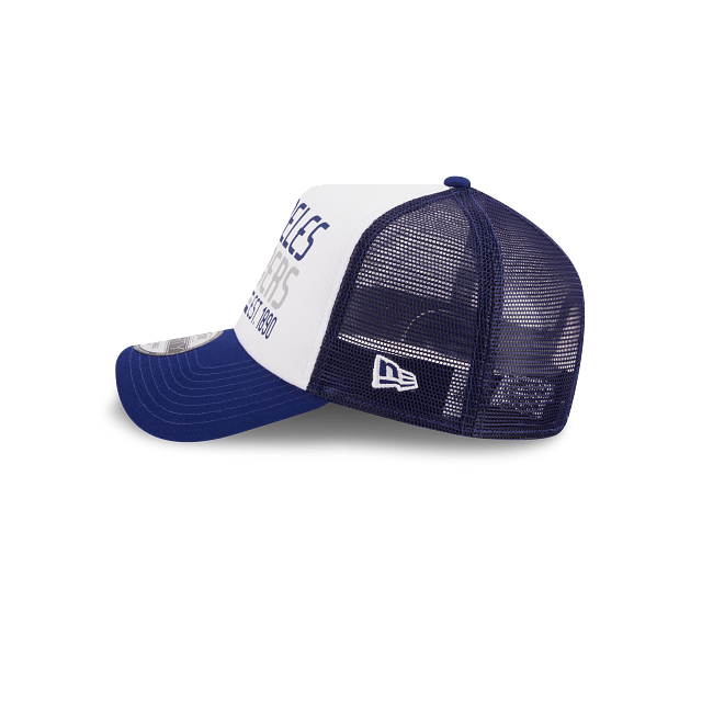 Los Angeles Dodgers Chrome Royal White Est. 1890 9Forty A-Frame Trucker Snapback