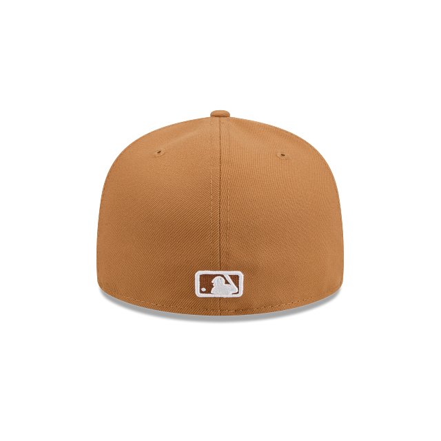 Atlanta Braves Light Bronze On White 59Fifty Color Basic Fitted
