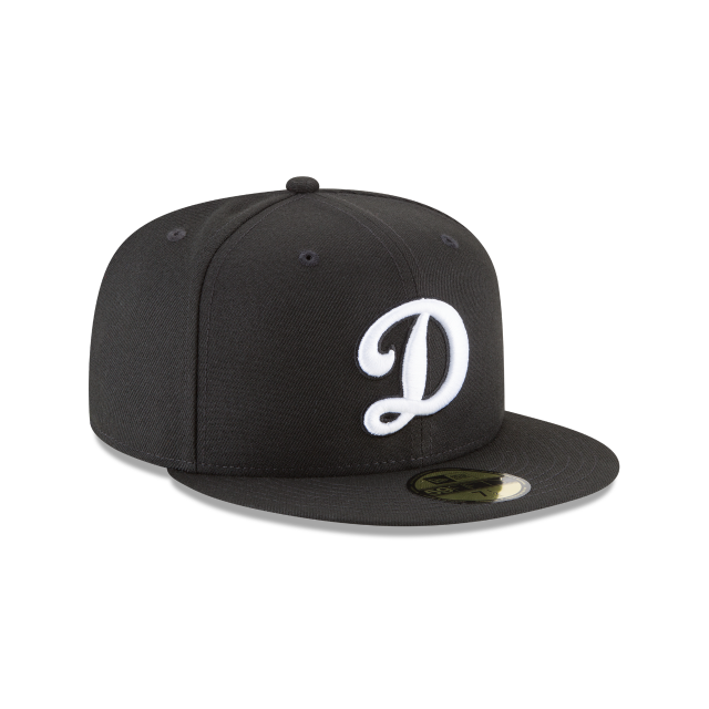Los Angeles Dodgers D MLB Basic Black on White 59Fifty Fitted Hat