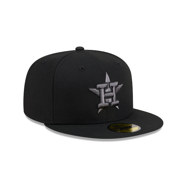 Houston Astros Black On Graphite 59Fifty Color Basic Fitted