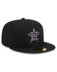 Houston Astros Black On Graphite 59Fifty Color Basic Fitted