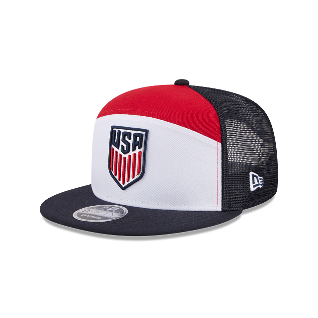 USA US Soccer Mens National Team Split Panel Trucker 9Fifty Snapback