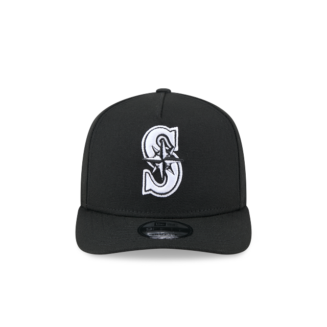 Seattle Mariners Black On White 9Fifty A-Frame Snapback