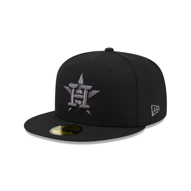 Houston Astros Black On Graphite 59Fifty Color Basic Fitted